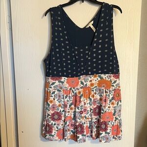 Matilda Jane Navy and Floral Blouse